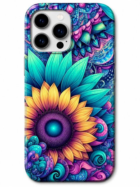 Vibrant Sunflower Mandala Magsafe Phone Case 3D Sublimation