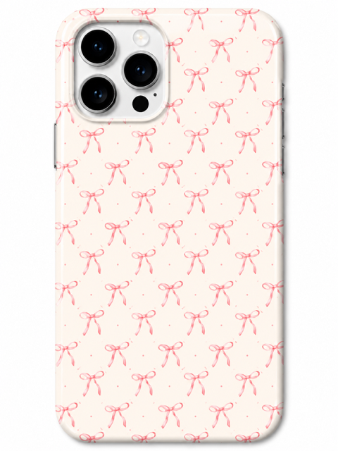 Pink Coquette Bow Pettern Magsafe Phone Case 3D Sublimation