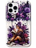 Purple Book Lover Floral Magsafe Phone Case 3D Sublimation